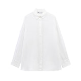 Fongt Homemade New Women's Classic Oceanic Linen Loose Shirt 4764051