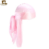 Men's Satin Durags Bandanna Turban Wigs Pirate Hat Men Silky Durag Headwear