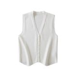 Fongt Women's Clothing Explosion V-Neck Sleeveless Striped Knitted Vest Women's Fashion