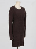 Fongt 2025 New Korean Style Dress Femininity Elegant Japan And South Korea Leisure Loose Knitting Dress Short Dress