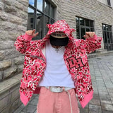 and autumn new solid color sweater devil angel wings men hooded gothic style ins tide loose solid color couple tops-Outfit