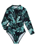 2025 New Swimsuit Women Conservative Bikini Long-Sleeved Surf