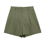 Vest 99293210 Blended High Waist Casual Shorts 9929221 Suit-Outfit