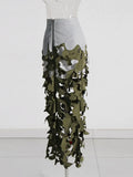 Spring 2025 New Personality Street Trending Irregular Splicing Bump Color High-Waist Hip Half-Dressed