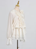 Fongt Sweet Dress Women's Spring 2025 New Flowers Spliced High-End Feeling With Lantern Sleeves Short