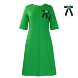 Fongt Women's 2025 New Fashion Temperament Elegant Solid Colored Grand African Dress