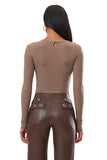 Fall Clothing Tops For Women 2021Ladies Long-Sleeved Hollow Pleated Sexy Short Top Elegant All-Match Solid Color