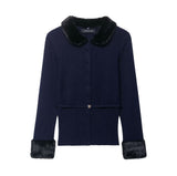 Fongt Homemade New Women's Armificed Turf Effect Spliced Knitted Coat 2756/128