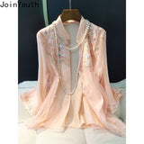 Style Blouses Embroidered Women's Clothing Spring New Retro Tops Stand Collar Temperament Shirts 2023 Blusas De Mujer 703-1-Outfit