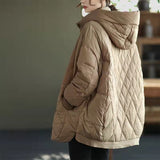 Autumn And Winter New Down Jacket Female Long Loose White Duck Velvet Light Hooded Down Jacket Female Coat Tide-Outfit