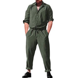 Slim Long Romper Long Sleeve Street Casual Cargo Pants Jumpsuit Siamese Trousers