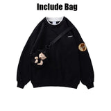 Style Women Oversized Harajuku Hoodies Thick Sweatshirts Cute Kawaii Pullover Winter Warm Couple Clothing Tops with