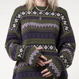 Long Sleeve Downtown Jacquard Sweater-Outfit