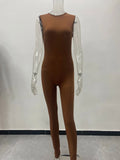 Suit Summer Polyester Women's Sleeveless Slim High Top Sports