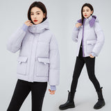 Winter 2024 New Korean Version Loose And Thick Warm Cotton-Padded Coat Cotton-Padded Coat-Outfit