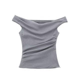 New Wrinkle Design Slim Fashion Blouse 8236565-Outfit