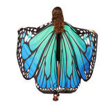 Chamsgend Cappa Women Butterfly Wings Costumes Pashmina Shawl Scarf Nymph Pixie Poncho Costume Accessory Peacock Wings