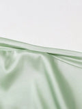 Satin Cross Back Mini Dress-Outfit