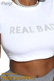 Women Goth Clothes y2k Crop Tops Summer 2023 T shirts Grunge 2000s Trashy Aesthetic Short Sleeve Tees Young Girls