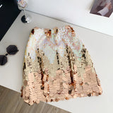 Fongt Half-Dress Women's Summer Heavy Light Squins High-Rise Skinny Hottie Fried Street-Bombing Short Skirt
