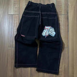 Wide-Leg Jeans Men Y2K Hip-Hop Harajuku High-Quality Street Rest 1028-1-Outfit