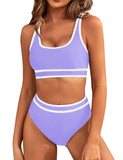 2025 New Sexy Swimsuit Female Bikini Split Color Multicolor
