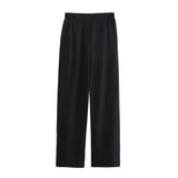 Spring Style Lace-Up Shirt 3436707 Straight Trousers 3454707-Outfit