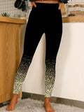 Stretch High Waist Casual Printing Fashion