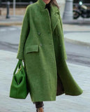 Woolen Solid Color Temperament Commute