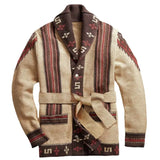 Fongt Men's Vintage Heavy-Industrial Knitwear Autumn And Winter Thick Cardigan Sweater Jacket
