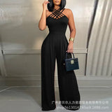 Ins Summer Print Sleeveless Jumpsuit LD83171 Collection-Outfit