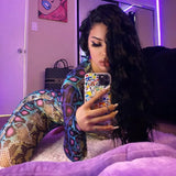 Print O-neck Long Sleeve