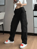 Low Waist Baggy Parachute Cargo Pants-Outfit
