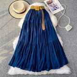 Fongt Half-Dress Women's Dress 2025 Summer Small In The Long Leisure High-Rise Display Thin Pendulum Ponve Egg