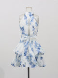 Fongt High-End Printed Women's Suit 2025 Autumn And Winter New Fashion Sleeveless Two-Piece Skirt Suit Women's Clothing