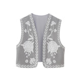 New Embroidery Cardigan Fashion Vest 6895023-Outfit