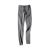 Denim Trousers New Autumn Style Slim, High Waist, High Stretch, Buttocks, Solid Color Pencil Trousers, Small Trousers-Outfit