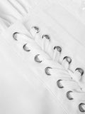 Strap Slim Short Sleeve Blouse-Outfit