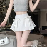 Fongt Tie With Low-Waisted Babes Half-Dress Girl Retro College Wind-Proof Light Suit Short Skirt A-Word Mini-Skirt