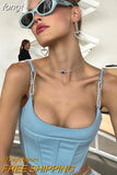 Tops Women Summer Sleeveless Tank Top Backless Summer Solid Skinny Off Shoulder Tanks Camis Y2k Crop Top Corset for