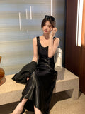 Fongt Xixi 13 Lines 2025 Spring And Summer New French Retro Round-Neck Temperament Sling Dress 88167