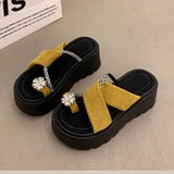 Fongt Cover Thick-Bottomed Slippers Women's Summer Wear 2025 New Height 100 With Skirt Ladies Sandals Tide