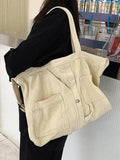 Vintage Wash Large Shoulder Bag-Outfit