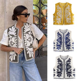 Fongt Explosion Women's ZA Fashionless Sleeveless Embroidered Vest Women's Dress