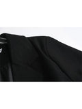 Fashion Women's Lapel Collar Single Breasted Blazer Sense of Design Baggy Senior Female Patchwork Suits Jackets