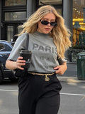 Printed T-Shirts for Women Cotton Washed Vintage Tee Shirt 2023 Summer Clothes Female Fashion Tees Tops