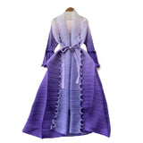 Fongt Strap Long Three-Home Folded Coat Female Fashionable Gradient Wood Ear Pressure Skirt