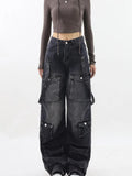 Belted Dark Wash Cargo