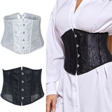 Gothic Corset Underbust Slimming Waist Trainer Corset Shapewear Women Modeling Strap Corselet Bustier Top Lace Up Pu Vest-Outfit