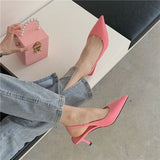 Fongt And Summer New Pointed Fine Heel Single Shoes Behind The Empty Sandals Fairy Style With Skirt High Heels